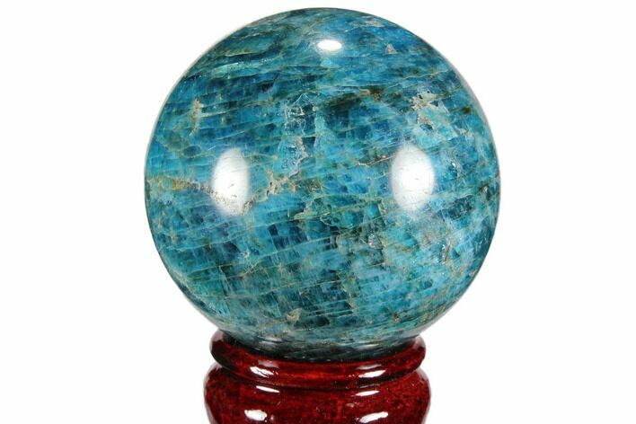 Bright Blue Apatite Sphere - Madagascar #100310